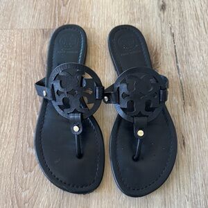 Tory Burch Miller flip flop sandals - black
